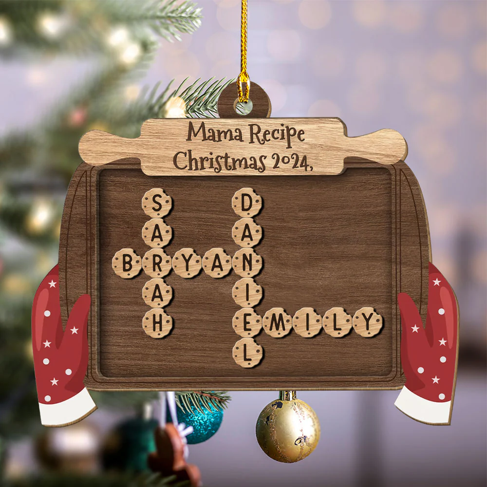 Family Favorite Cookies - Personalized Custom Wood Ornament - Image 3