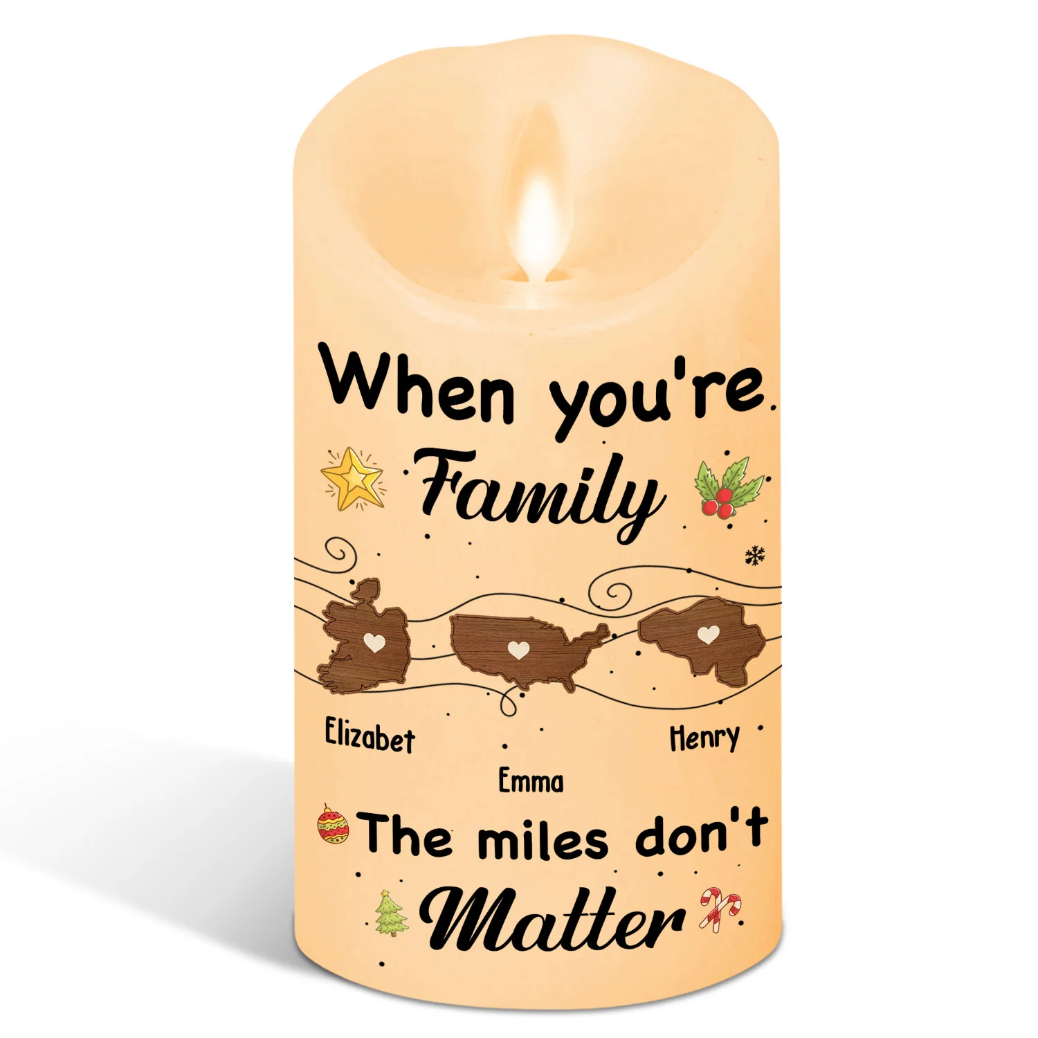 Family Forever - Personalized Custom LED Candle - Image 5