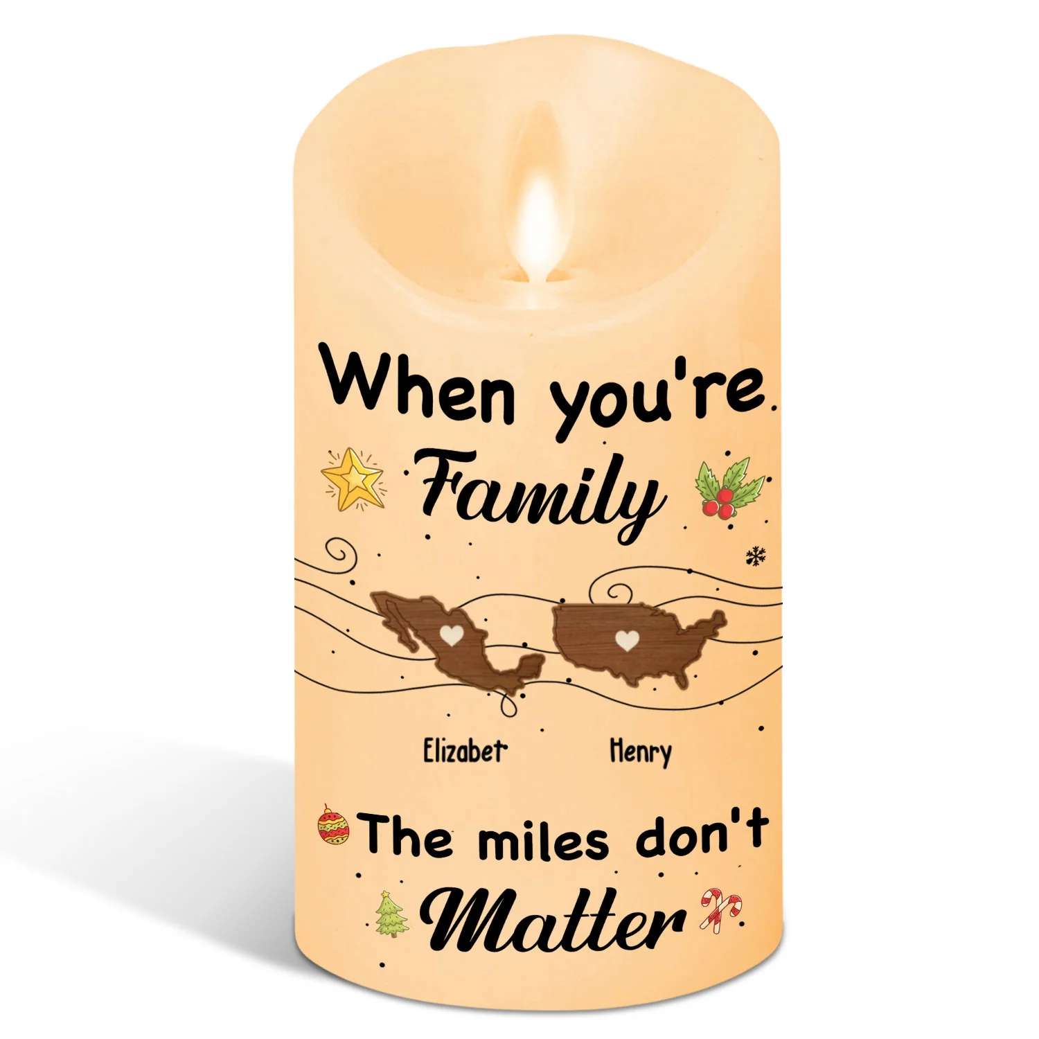 Family Forever - Personalized Custom LED Candle - Image 6