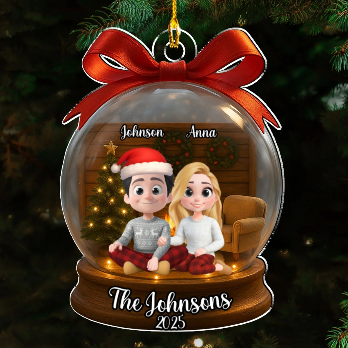 Family Gathering - Personalized Custom Acrylic Ornament - Image 6