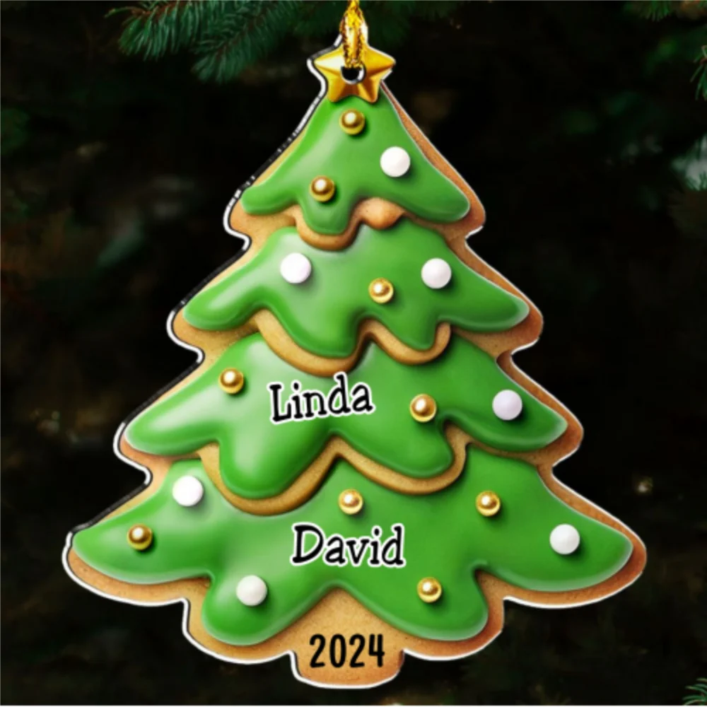 Family Gingerbread Name - Personalized Custom Acrylic Ornament - Image 6