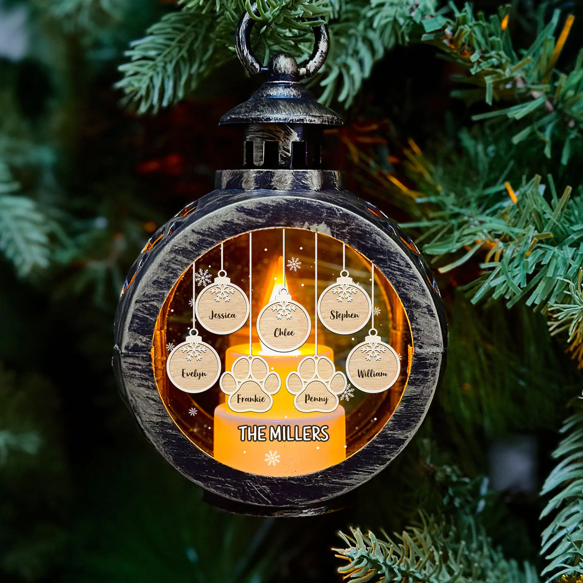 Family Greatest Blessing - Personalized Custom Christmas Lantern - Image 2