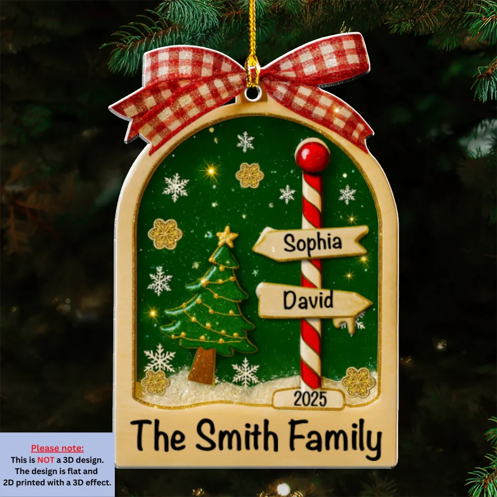 Family Holiday Magic - Personalized Custom Acrylic Ornament - Image 7