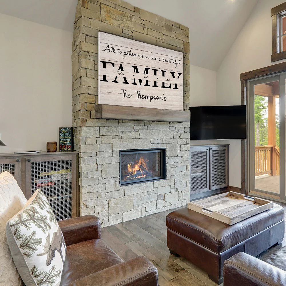 Family Is All - Personalized Custom Photo Canvas - Image 4