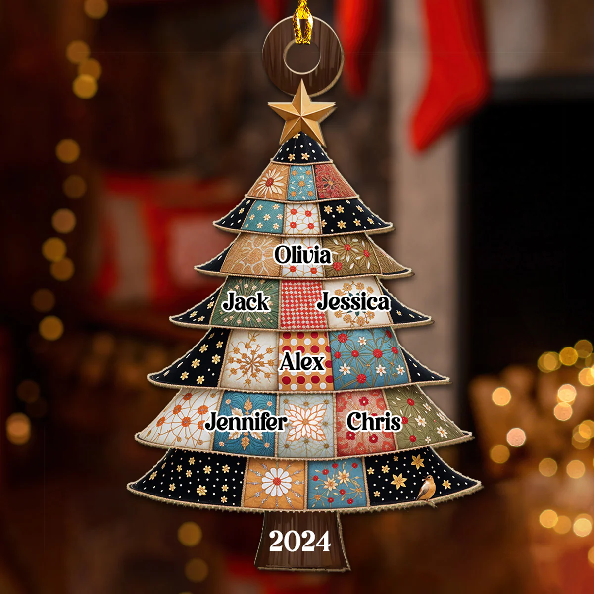 Family Is The Best Part Of Christmas - Personalized Custom Wood Ornament - Image 2
