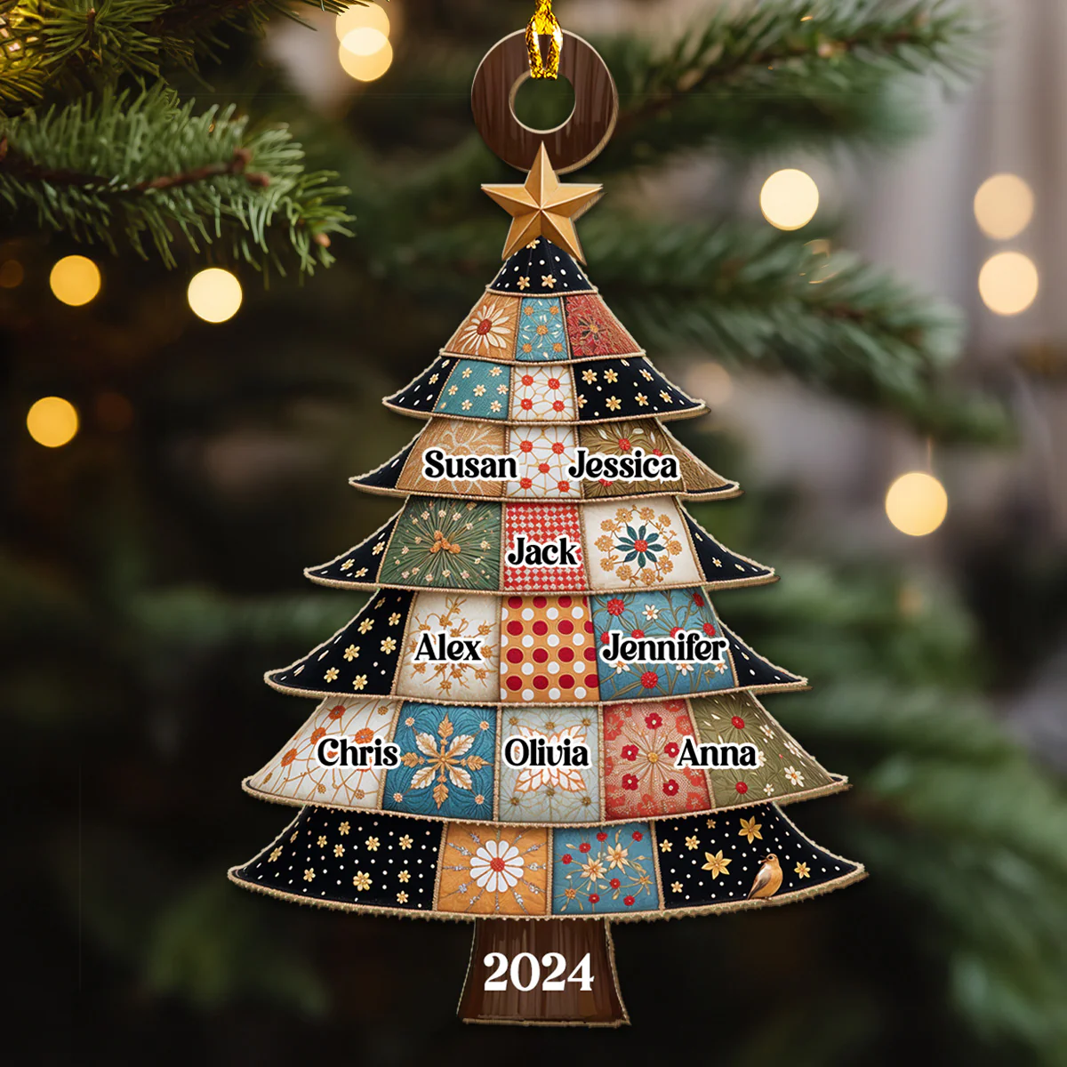 Family Is The Best Part Of Christmas - Personalized Custom Wood Ornament - Image 3