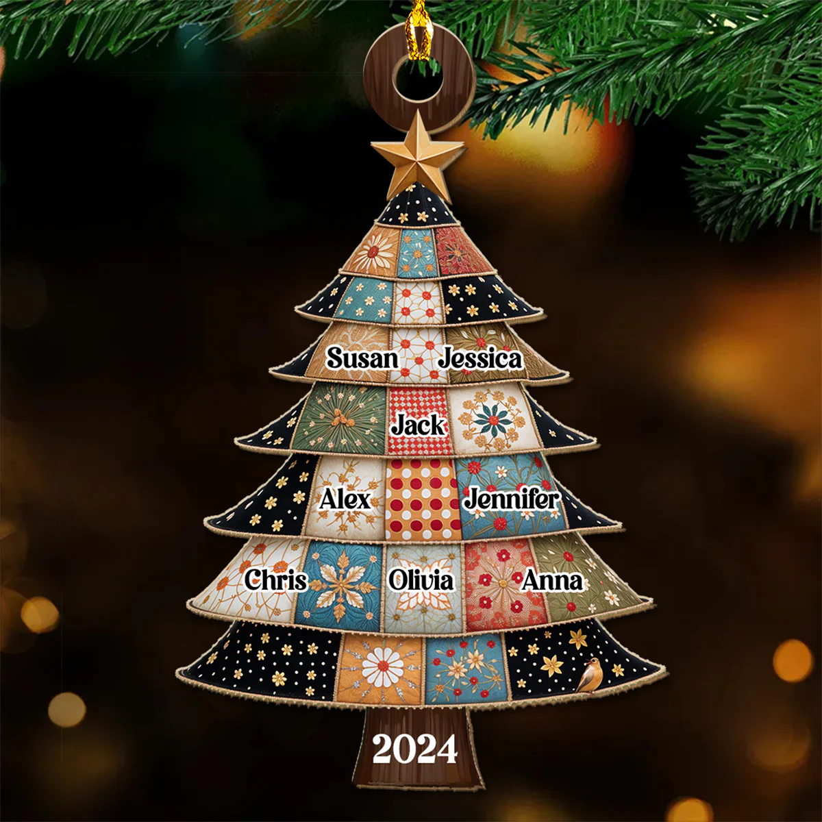 Family Is The Best Part Of Christmas - Personalized Custom Wood Ornament - Image 4