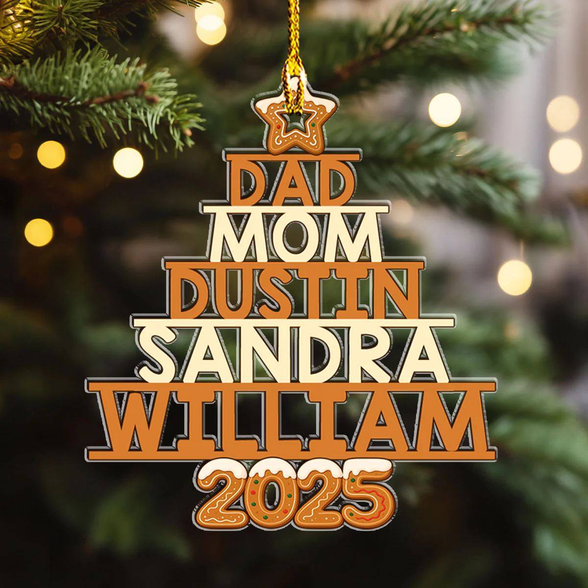 Family Letter Little World - Personalized Custom Acrylic Ornament