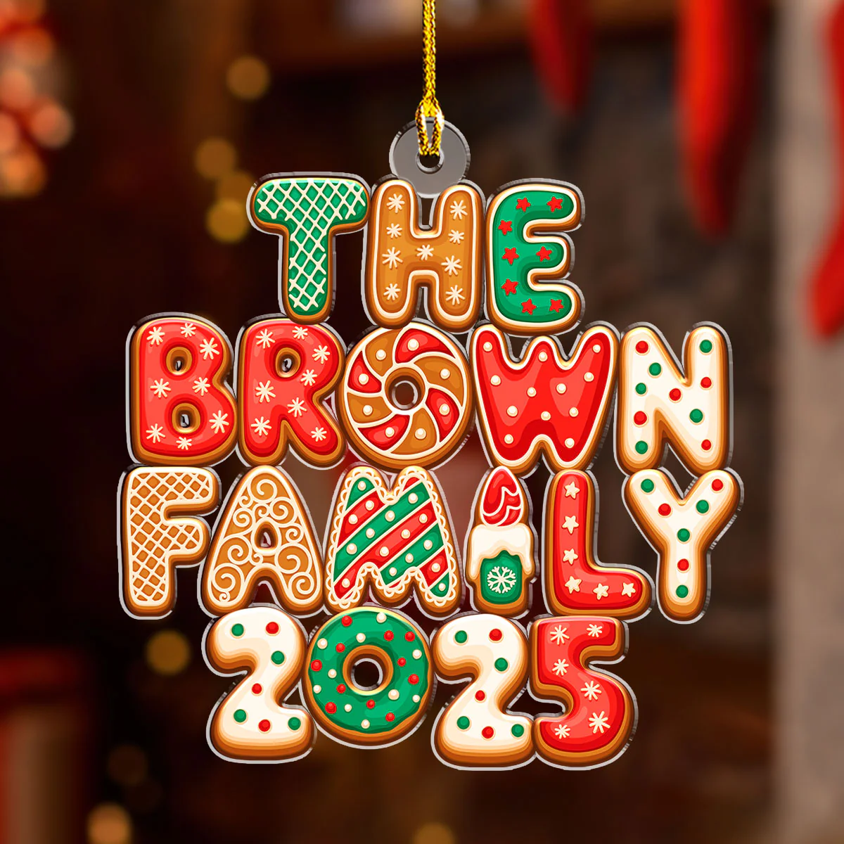 Family Letter - Personalized Custom Acrylic Ornament - Image 3