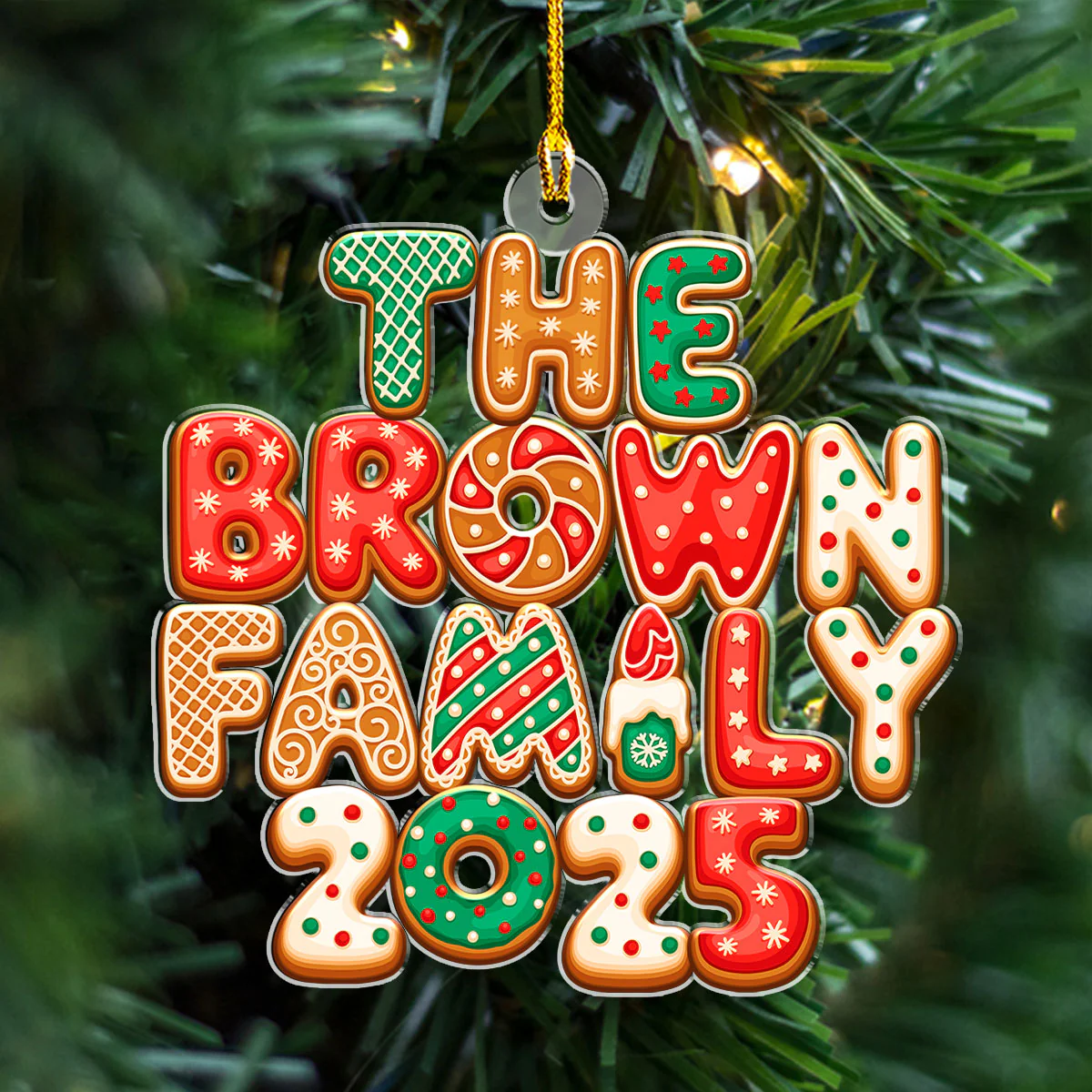 Family Letter - Personalized Custom Acrylic Ornament - Image 4