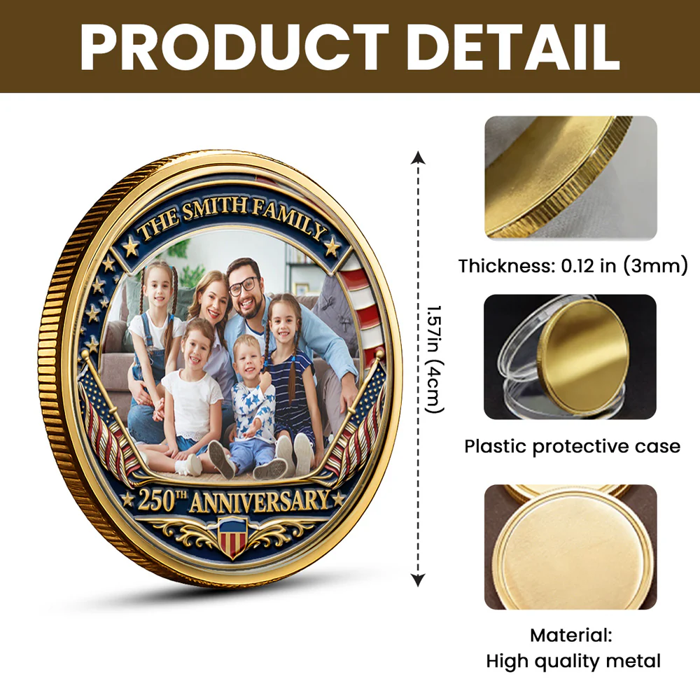 Family Love America - Personalized Custom Commemorative Keepsake Coin - Image 6
