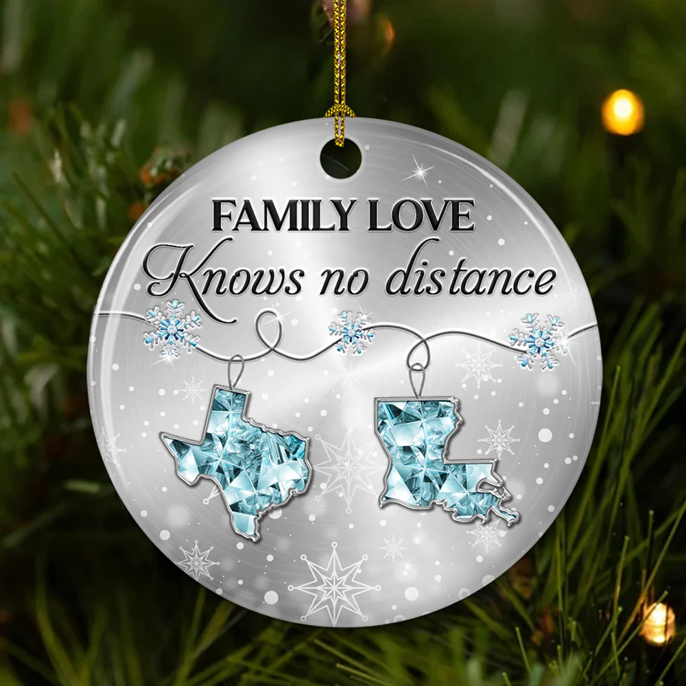 Family Love Crystal - Personalized Custom Ceramic Ornament - Image 5