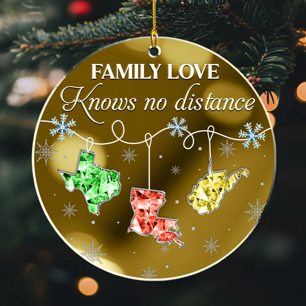 Family Love Crystal - Personalized Custom Mirrored Acrylic Ornament - Image 2