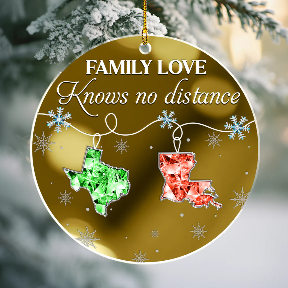 Family Love Crystal - Personalized Custom Mirrored Acrylic Ornament - Image 4