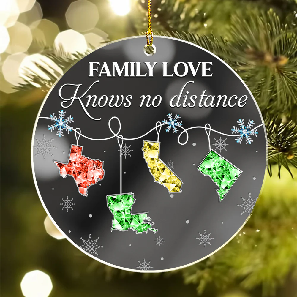Family Love Crystal - Personalized Custom Mirrored Acrylic Ornament - Image 6