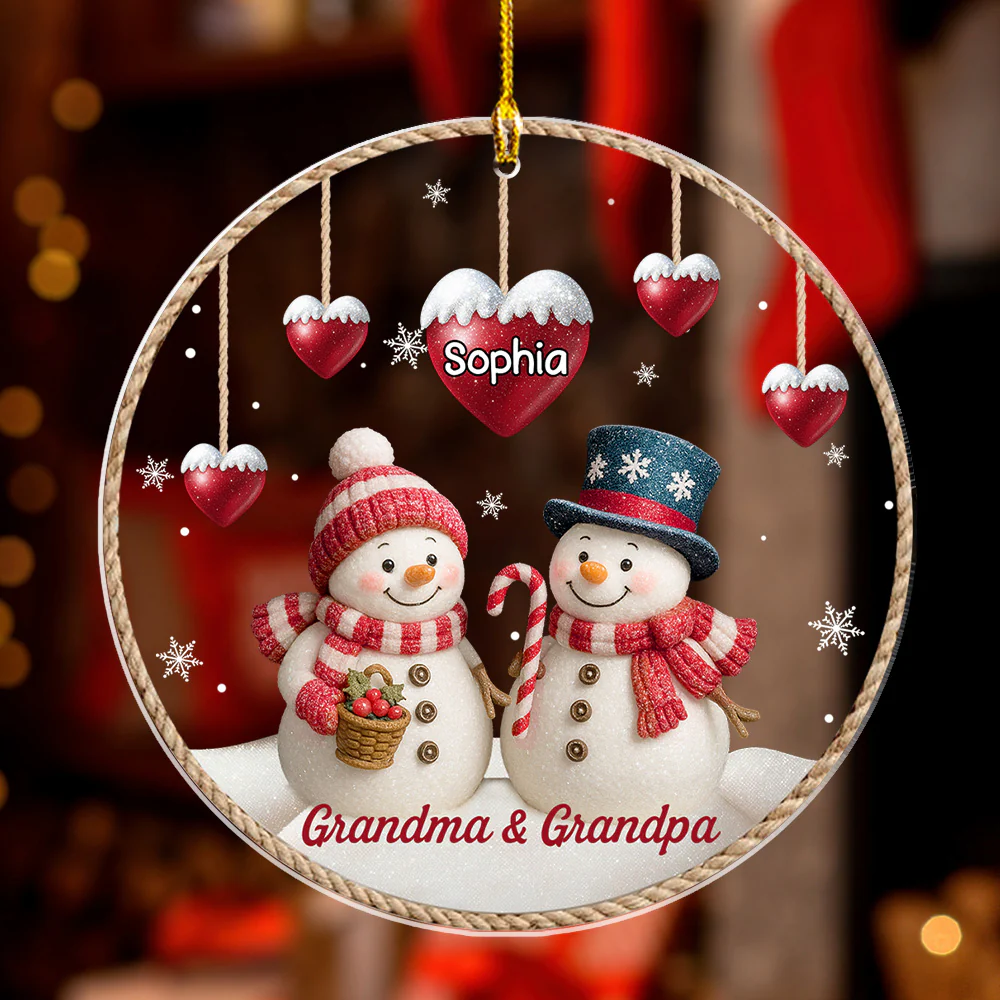 Family Love Grandparent - Personalized Custom Acrylic Ornament - Image 2