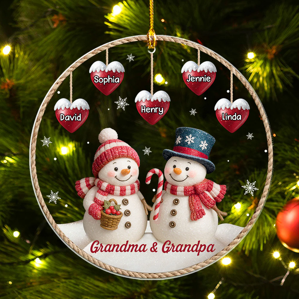 Family Love Grandparent - Personalized Custom Acrylic Ornament - Image 5