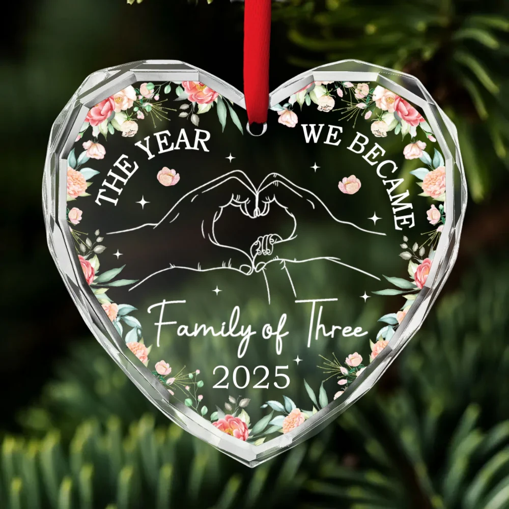 Family Love Grows Each Year - Personalized Custom Glass Ornament - Image 6