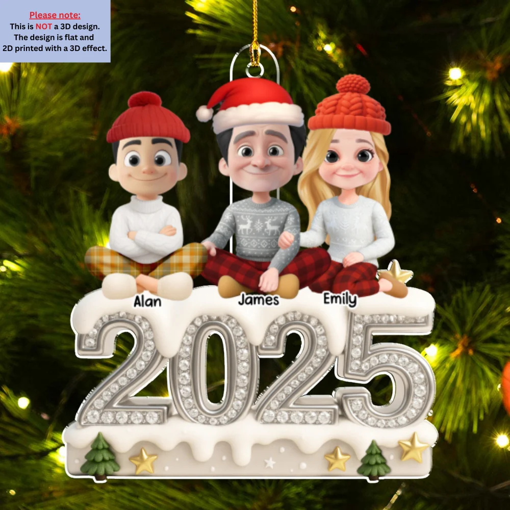 Family Love Never Fades Away - Personalized Custom 3D Effect Acrylic Ornament - Image 7
