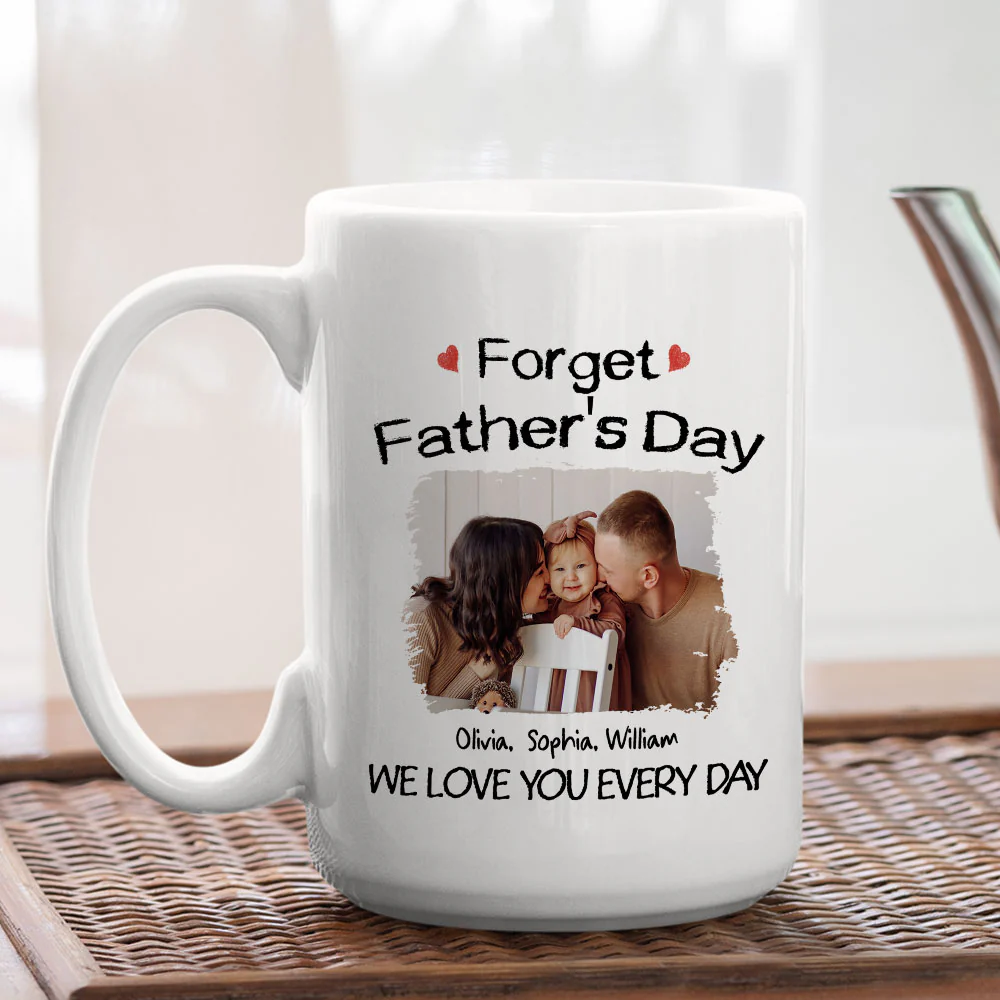 Family Love You Every Day Photo - Personalized Custom Coffee Mug - Image 3