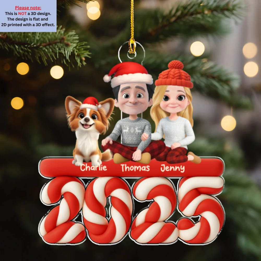 Family Marshamallow - Personalized Custom Acrylic Ornament - Image 7