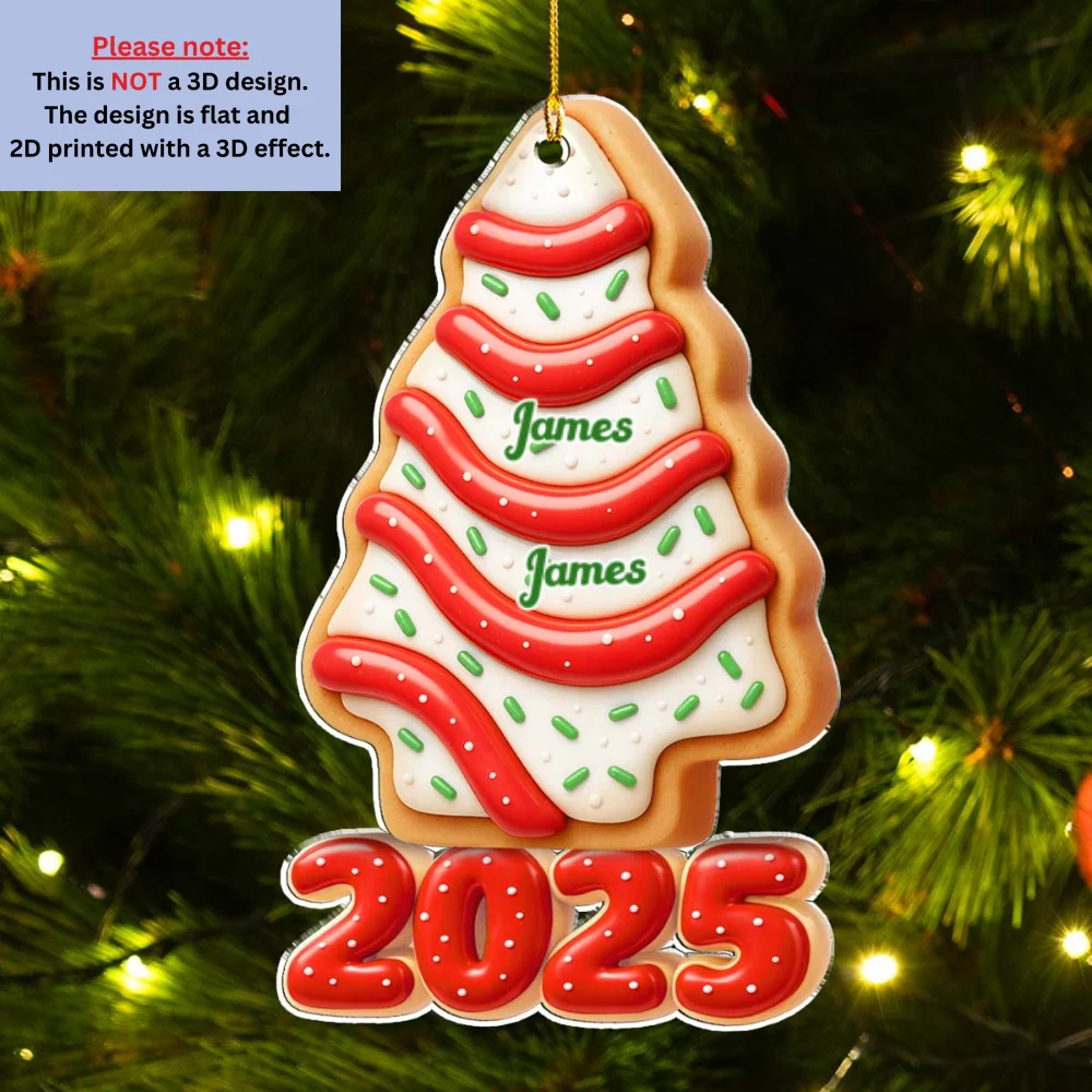 Family Memories Are Sweet As Cake - Personalized Custom 3D Effect Acrylic Ornament - Image 7