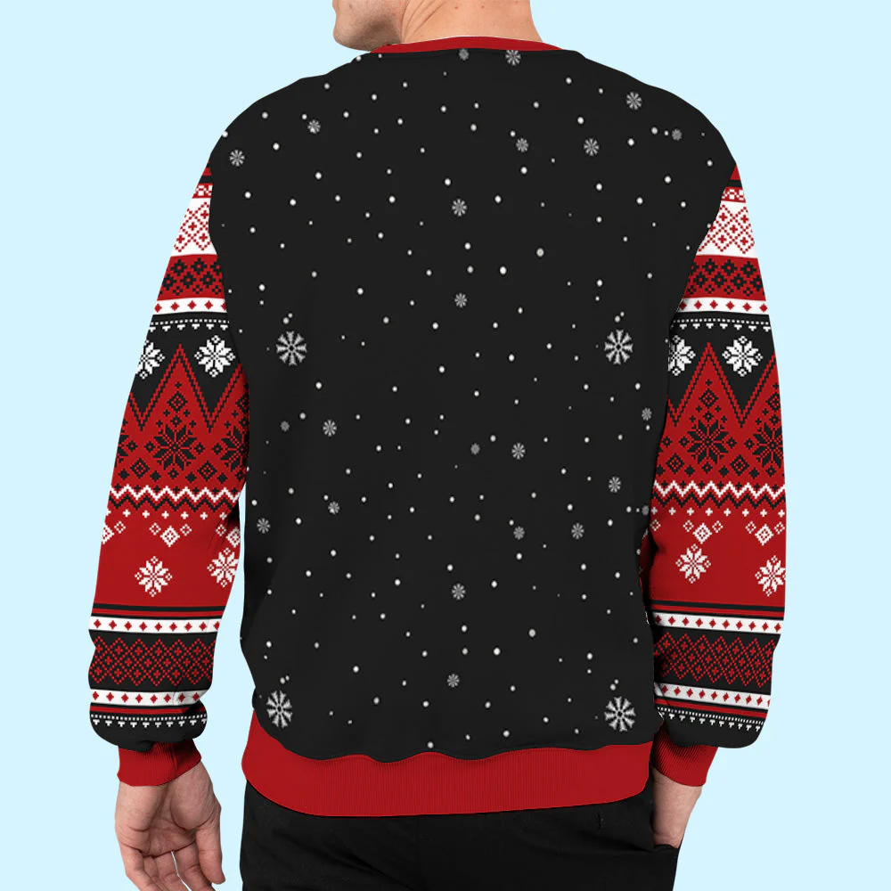 Family Merry Christmas - Personalized Custom All-Over-Print Sweatshirt - Image 4