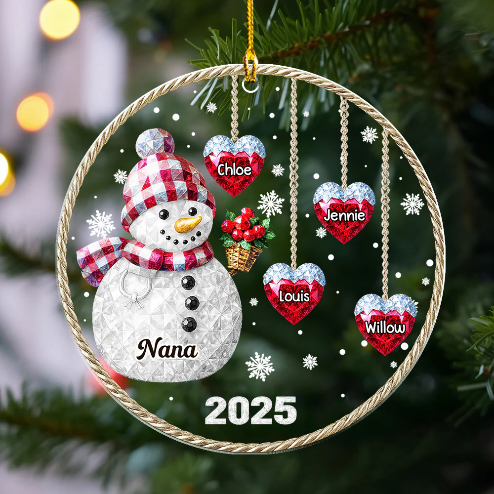 Family Name 2025 - Personalized Custom Acrylic Ornament - Image 3