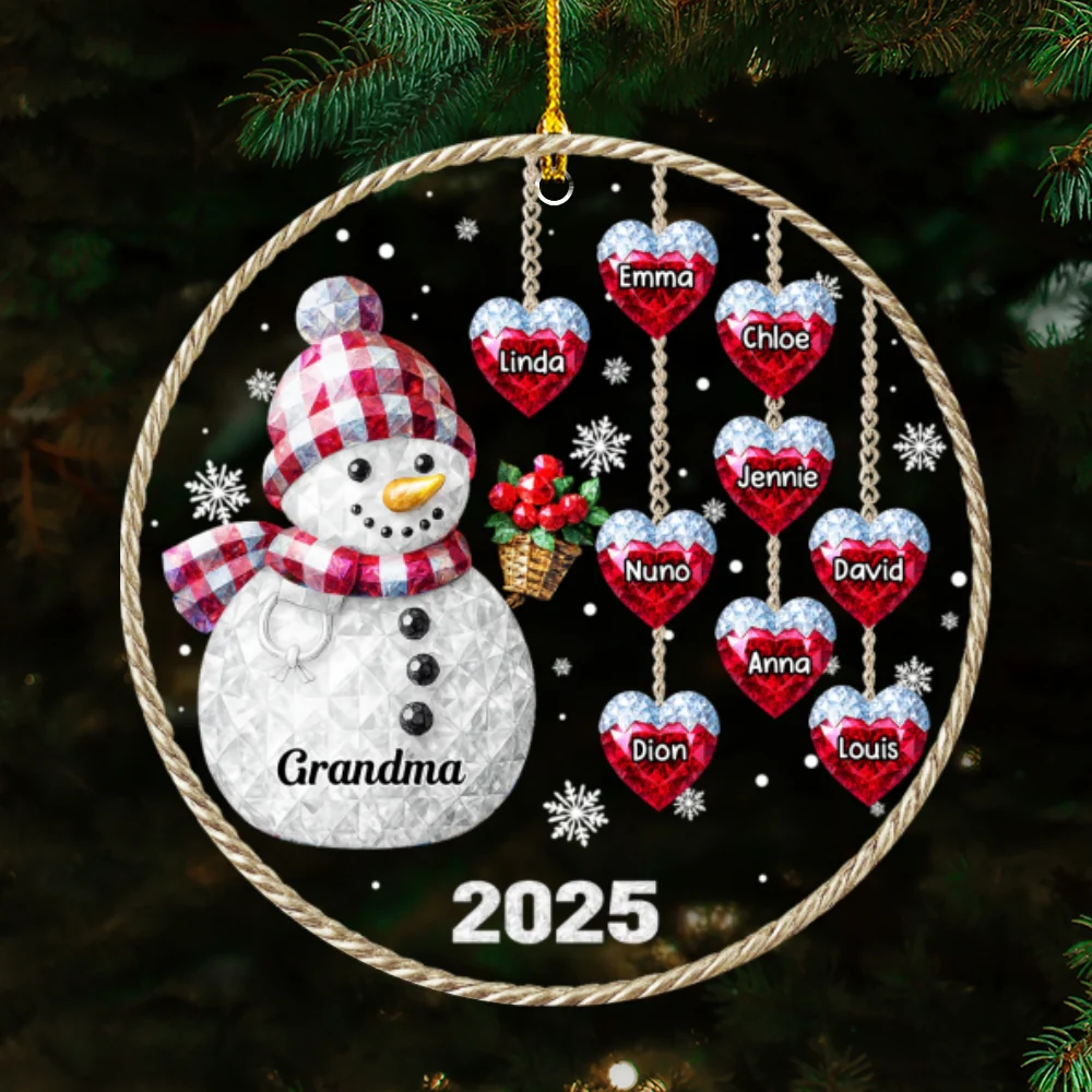 Family Name 2025 - Personalized Custom Acrylic Ornament - Image 6