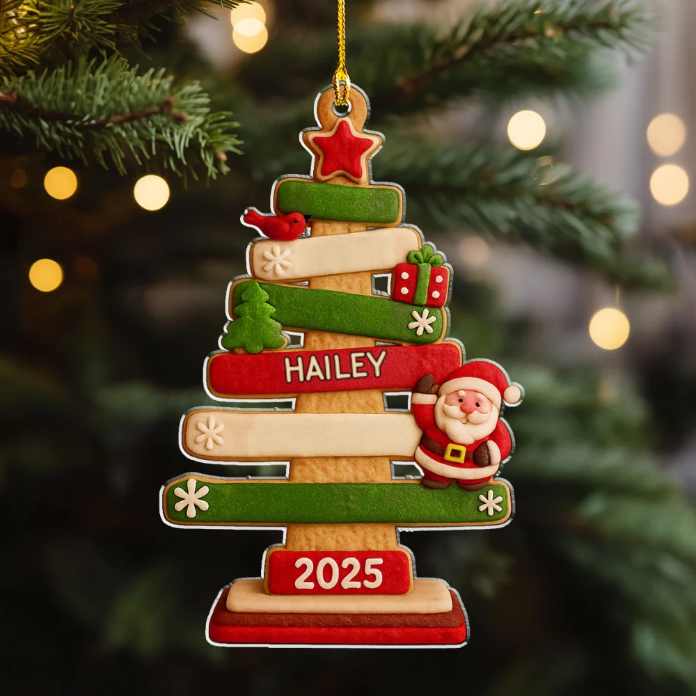 Family Names Christmas Holiday - Personalized Custom Acrylic Ornament - Image 7