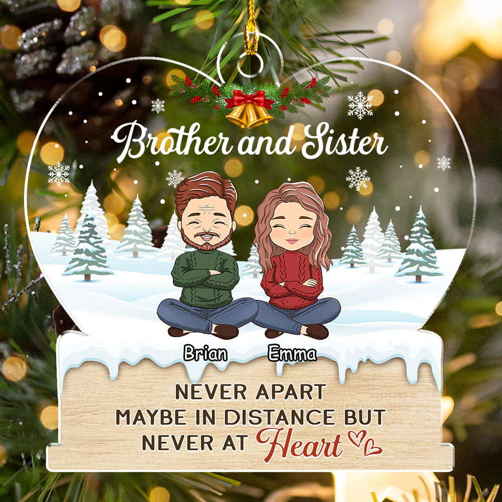 Family Never Apart - Personalized Custom Acrylic Ornament - Image 3
