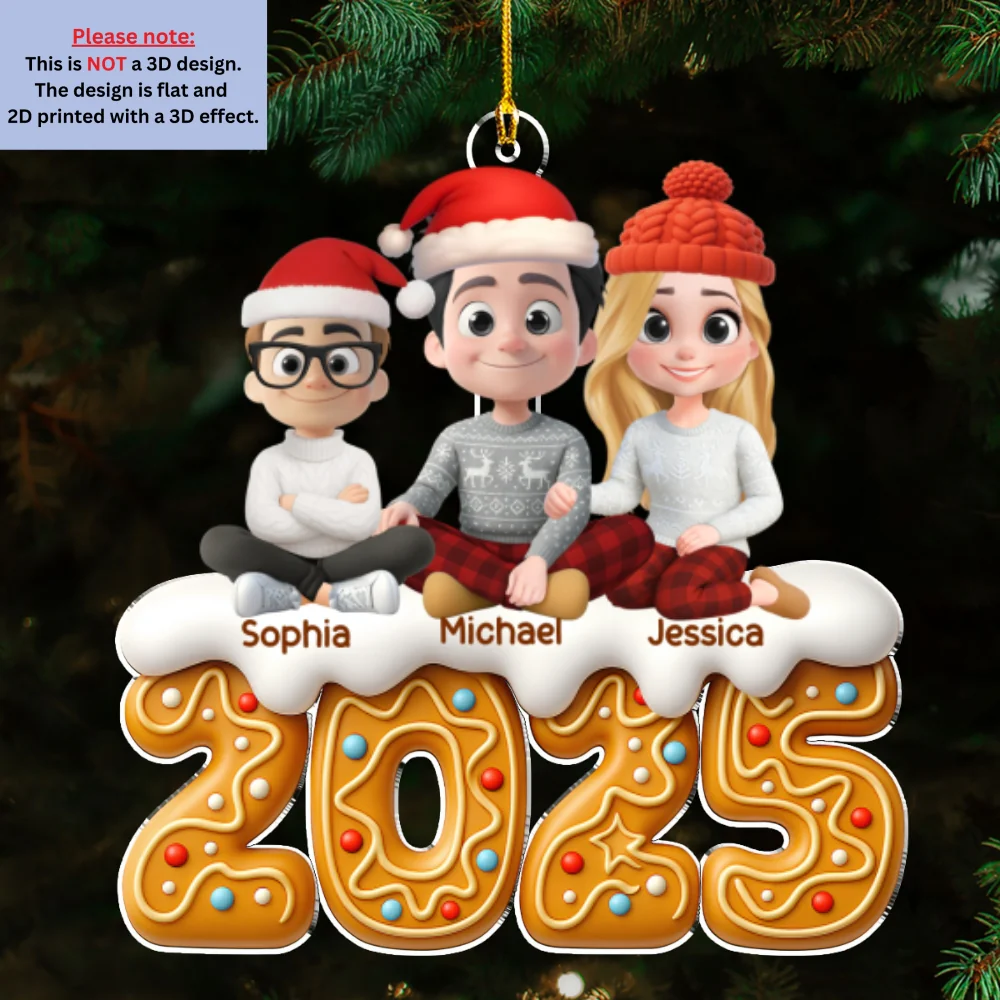 Family Of The Year - Personalized Custom Acrylic Ornament - Image 7