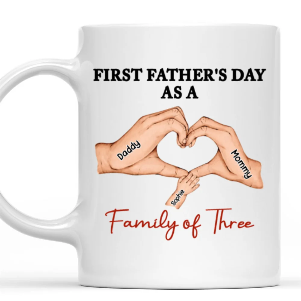 Family Of Three - Personalized Custom Coffee Mug - Image 7