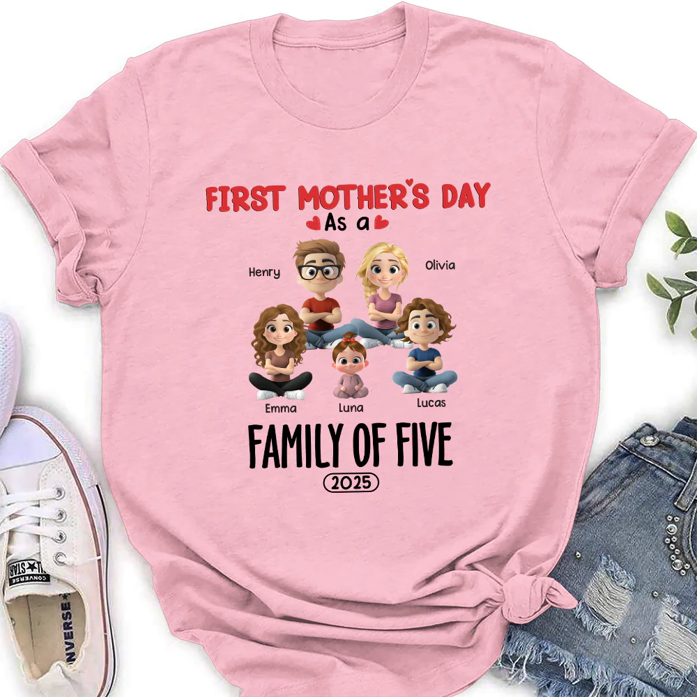 Family Of Three - Personalized Custom T-shirt And Onesie - Image 3