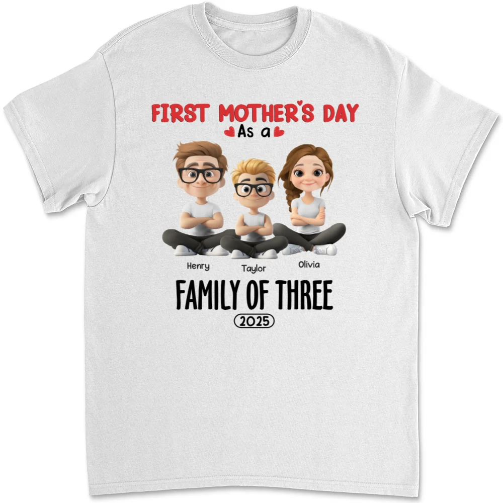 Family Of Three - Personalized Custom T-shirt And Onesie - Image 6