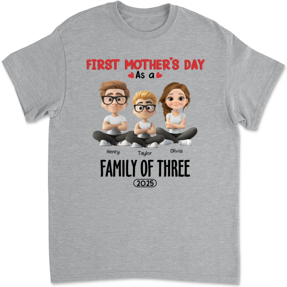 Family Of Three - Personalized Custom T-shirt And Onesie - Image 7