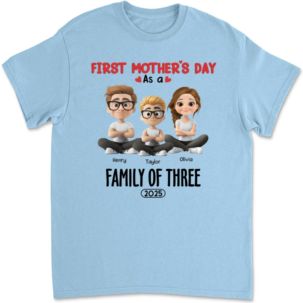 Family Of Three - Personalized Custom T-shirt And Onesie - Image 8