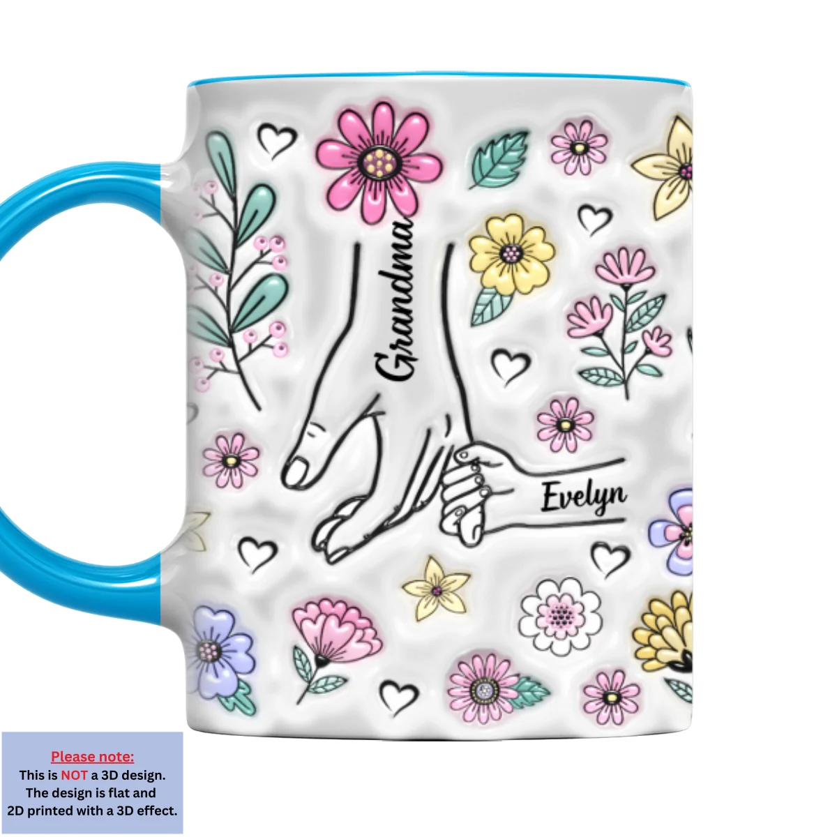 Family Over Everything - Personalized Custom 3D Inflated Effect Accent Mug - Image 6