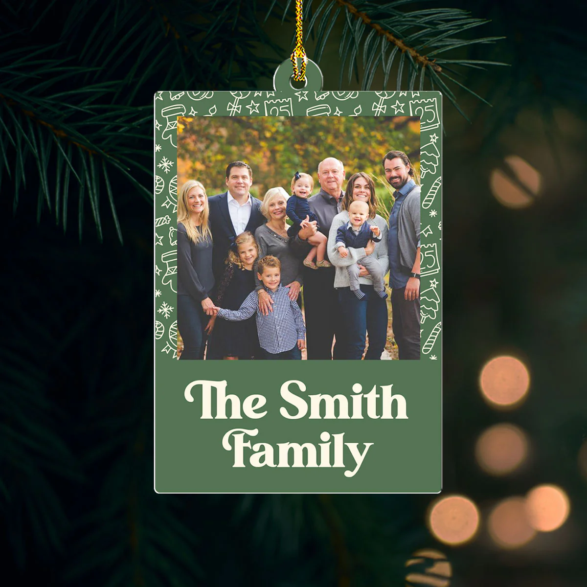 Family Photo Strip - Personalized Custom Acrylic Ornament - Image 2
