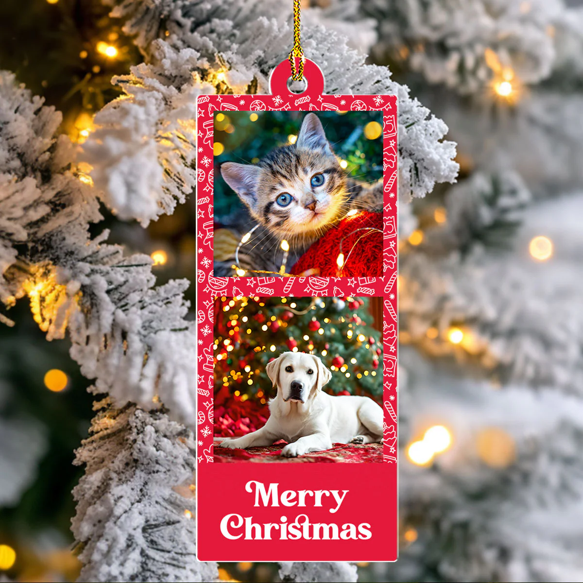 Family Photo Strip - Personalized Custom Acrylic Ornament - Image 4