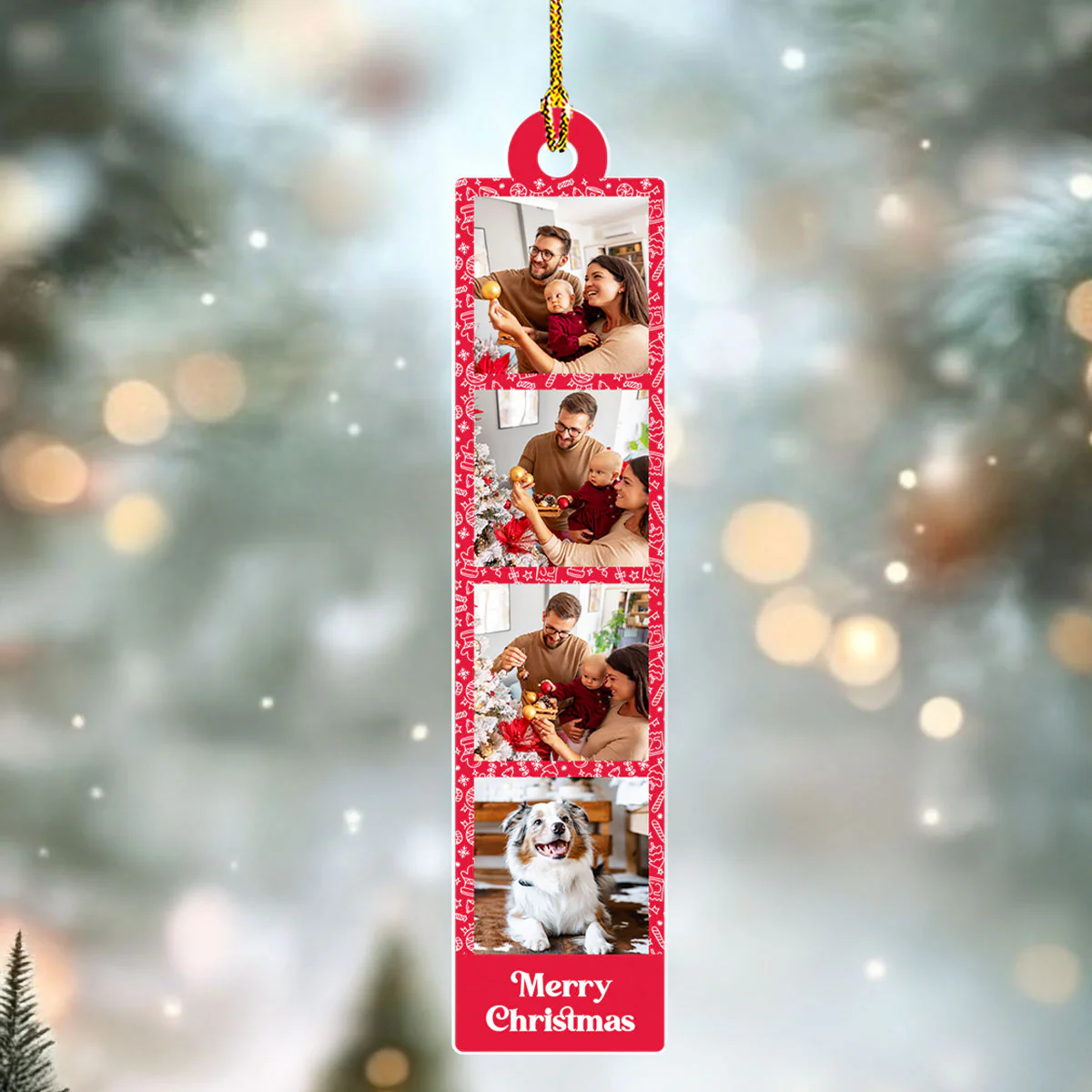 Family Photo Strip - Personalized Custom Acrylic Ornament - Image 5