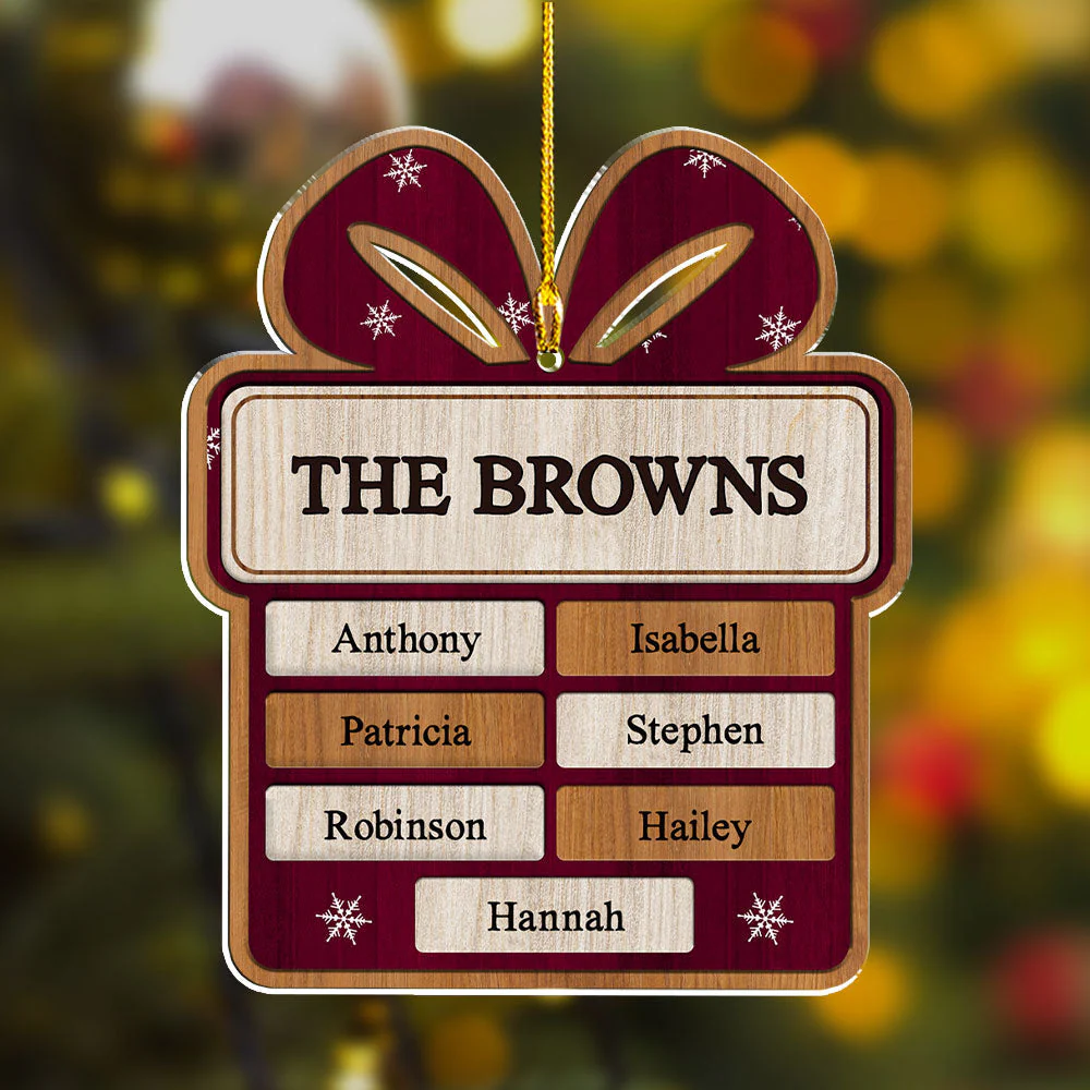 Family Present - Personalized Custom Acrylic Ornament - Image 5