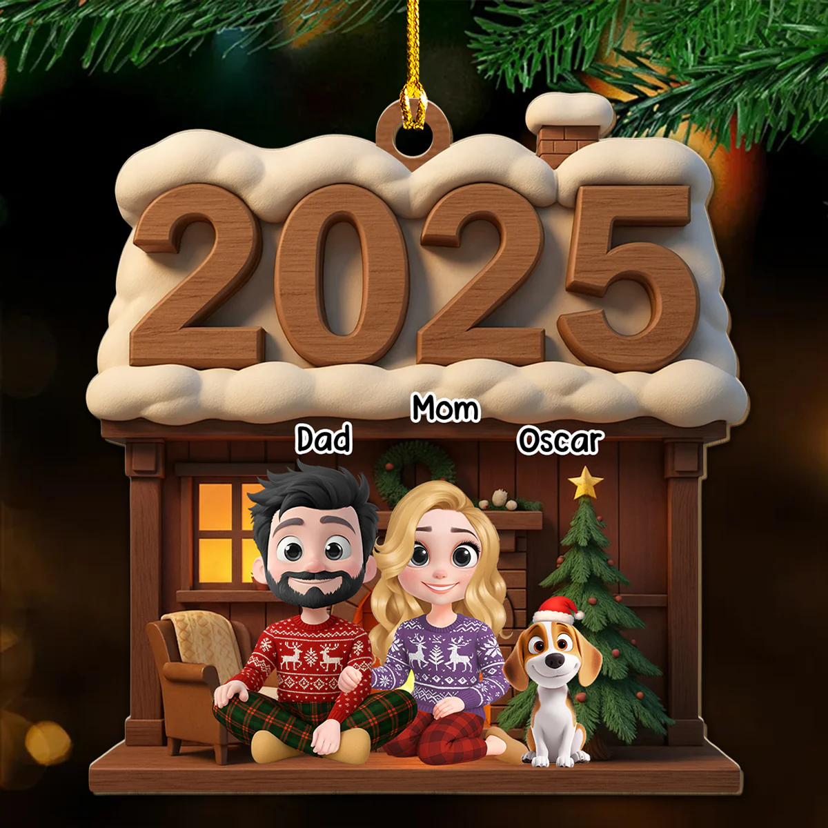 Family Reunion 2025 - Personalized Custom Wood Ornament - Image 2