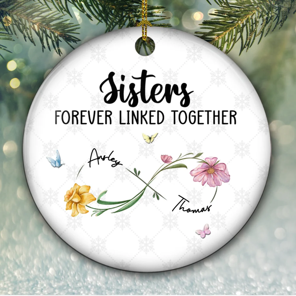 Family Roots Forever Linked Together - Personalized Custom Ceramic Ornament - Image 5