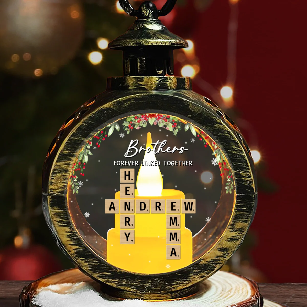 Family Roots Hold Us Close - Personalized Custom Christmas Lantern - Image 8