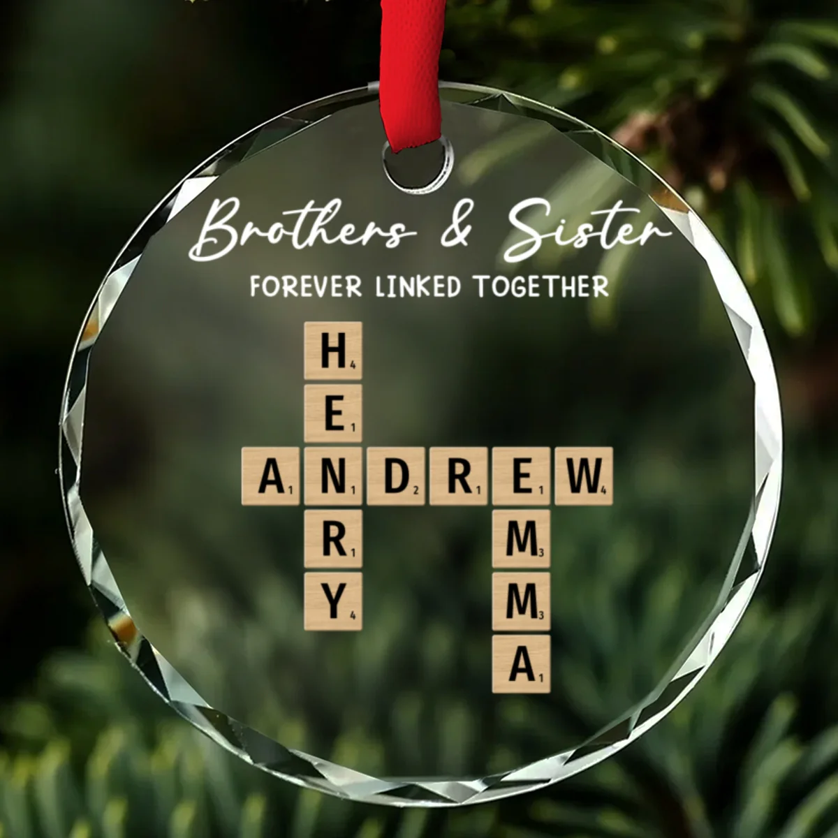 Family Roots Keep Us Together - Personalized Custom Glass Ornament - Image 8
