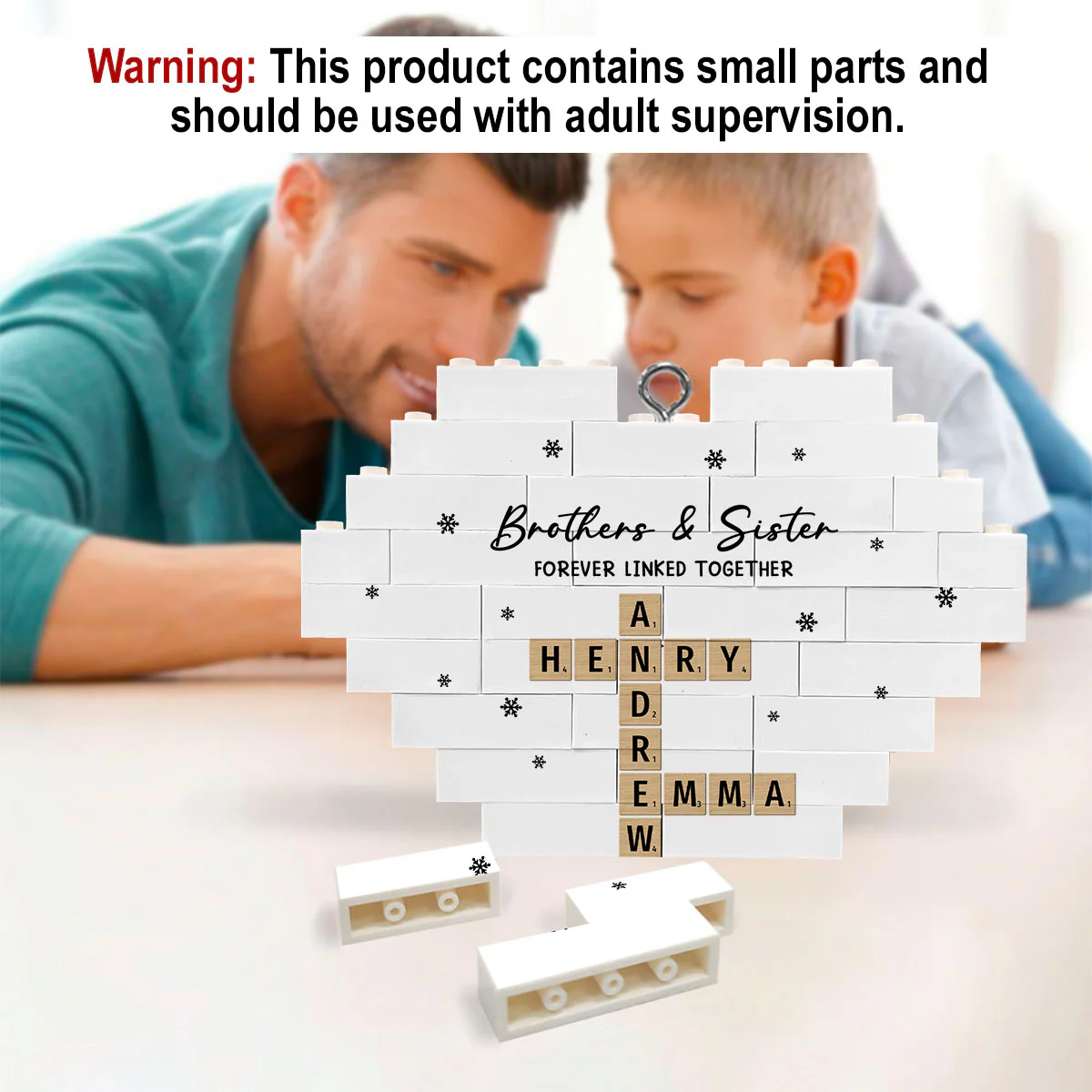Family Roots Keep Us Together - Personalized Custom Heart Puzzle Ornament - Image 2