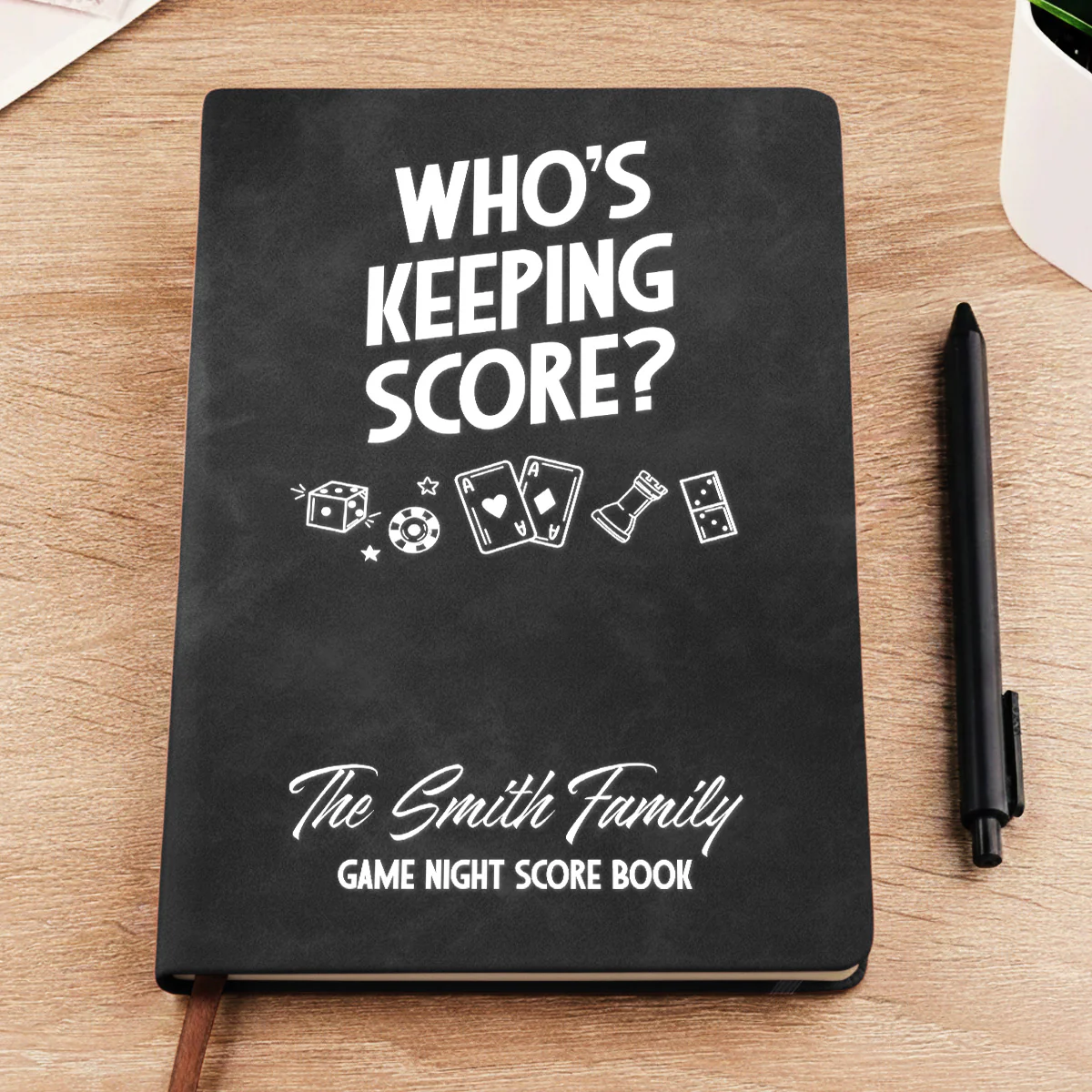 Family Score Book - Personalized Custom Leather Journal