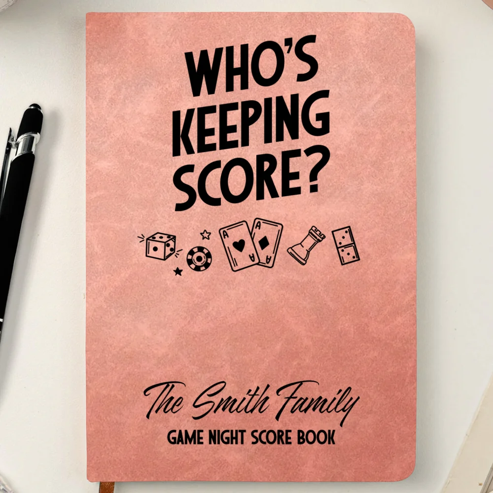 Family Score Book - Personalized Custom Leather Journal - Image 8
