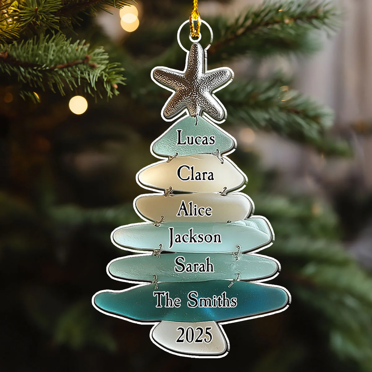 Family Sea - Personalized Custom Acrylic Ornament